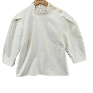 ba&sh Cream Button-Detail Blouse